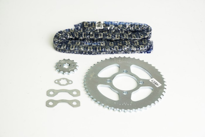 KIT CAJA CADENA - XTZ 125 4 HUECOS (PT50C-PD14C-428-H-132-C) NIQUELADA CASSARELLA