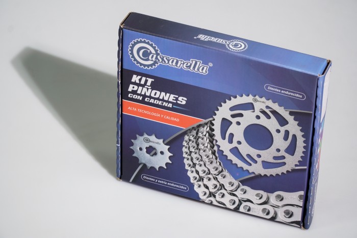 KIT CAJA CADENA - HAYATE 110 4 HUECOS (PT40C-PD14C-428-H-132-C) DORADA CASSARELLA