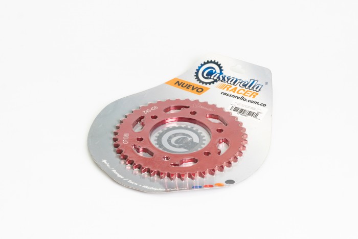 SPROCKET - 40 FZ 160 PASO 428 ESTILO TURN ROJO DURAL RACER CASSARELLA X