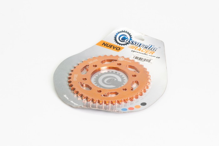 SPROCKET - 40 FZ 160 PASO 428 ESTILO TURN NARANJA DURAL RACER CASSARELLA X