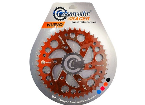 SPROCKET - 45 PULSAR NS 200 PASO 428 ESTILO RANGE ROJO DURAL RACER CASSARELLA