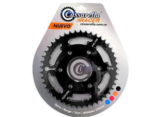 SPROCKET - 45 PULSAR NS 200 PASO 428 ESTILO TURN NEGRO DURAL RACER CASSARELLA