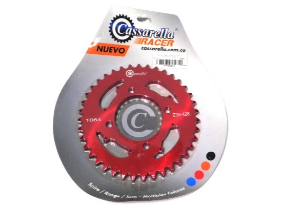 SPROCKET - 39 RX 115 ESTILO TURN ROJO DURAL RACER CASSARELLA