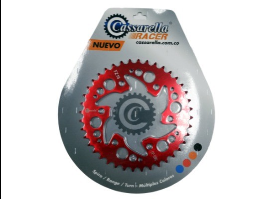 SPROCKET - 40 FZ 160 PASO 428 ESTILO RANGE ROJO DURAL RACER CASSARELLA