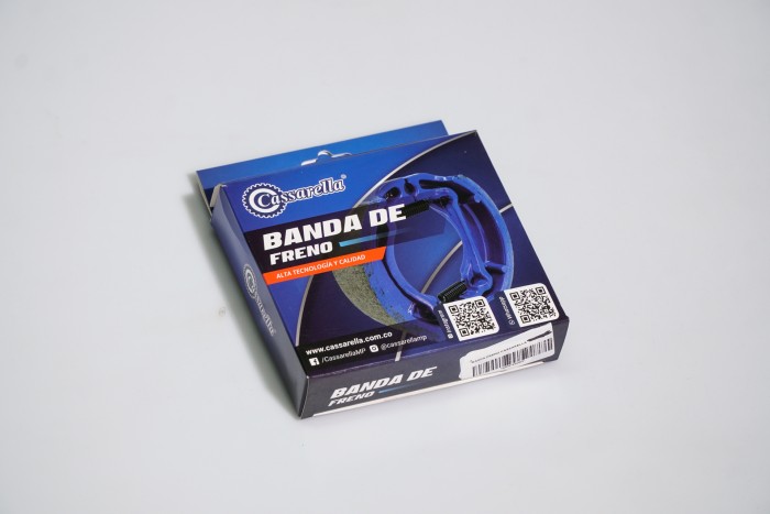 BANDA FRENO CASSARELLA DEL. ECO DELUXE/CB110/DREAM-NEO/ TRAS. CB125/DREAM-NEO/IGNITOR/SPLENDOR/NXG/CR5-180/CR4125/CLICK125/NITRO 125