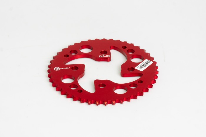 SPROCKET - 43 PULSAR 180 4H PASO 428 ESTILO RANGE ROJO DURAL RACER CASSARELLA X