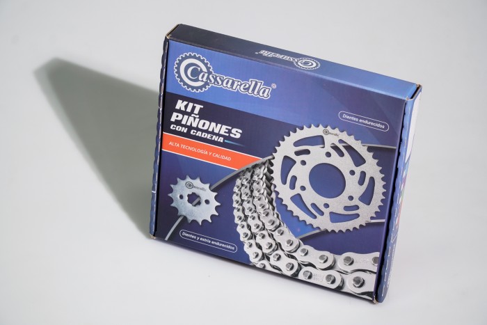 KIT CAJA CADENA - ECODELUXE 100 4 HUECOS (PT44-PD13C-428H-120-C) DORADA CASSARELLA