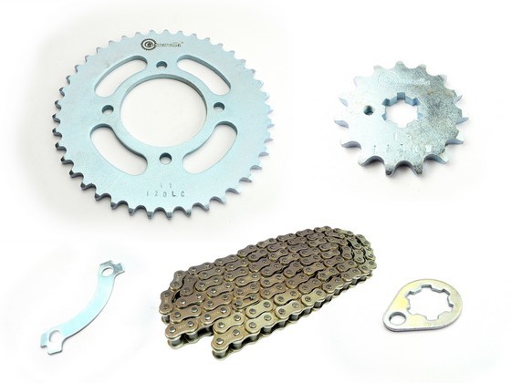 KIT CAJA CADENA - CRIPTON 115 4 HUECOS (PT41C-PD15C-420-110-C) NIQUELADA CASSARELLA