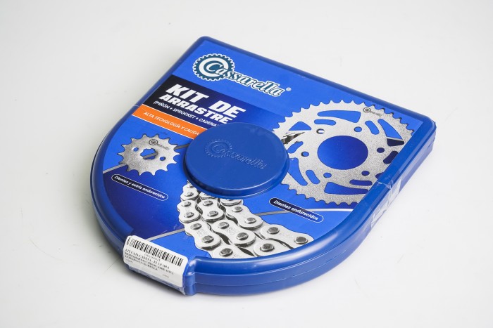 KIT CAJA CADENA - FZ 2.0 160 6 HUECOS (PT41C-PD14C-428H-132C) DORADA CASSARELLA