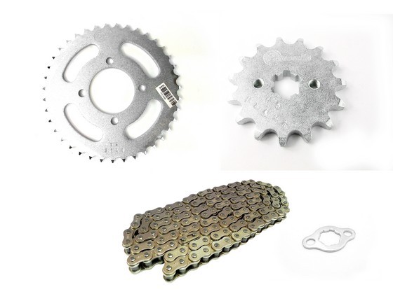 KIT CAJA CADENA - JETIX 125 4 HUECOS (PT39C-PD15C-428-H-118-C) NIQUELADA CASSARELLA