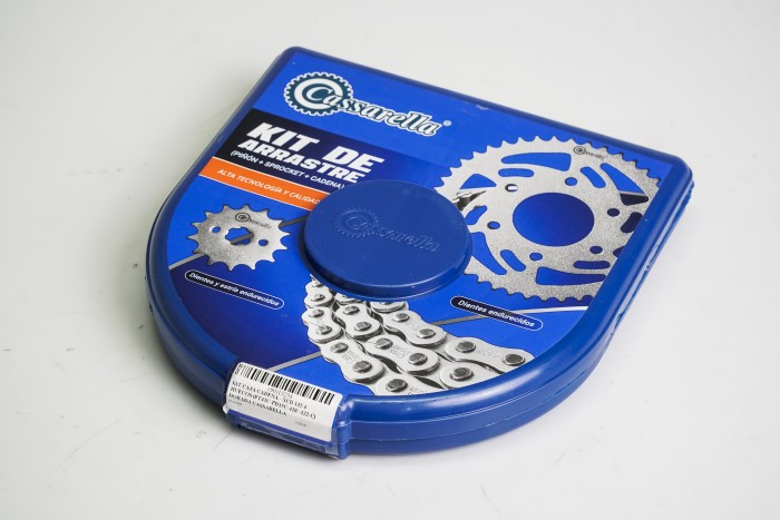 KIT CAJA CADENA - XCD 125 4 HUECOS (PT42C-PD15C-420--122-C) DORADA CASSARELLA