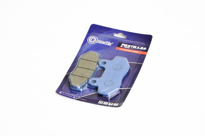 PASTILLA FRENO CASSARELLA DEL AK110-100NV/VENOM14/SL/NKD/FLEX-EVOLUTION/VICTORY-ONE-MP/LIFE125/COMBAT125-ADVANCE110-125-VENOM/ACTIVE/SPIKE/JETIX-125/EVO-R3/BEST125/VIVA/BOMBER TRAS VENOM14