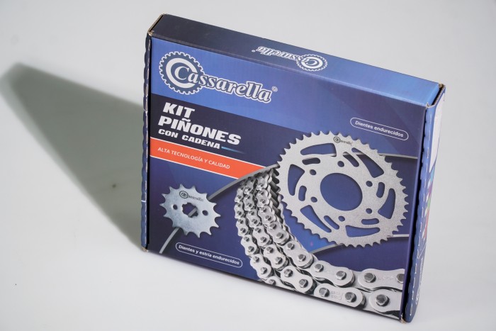 KIT CAJA CADENA - ECODELUXE 100 4 HUECOS (PT44C-PD14C-428-H-120-C) DORADA CASSARELLA