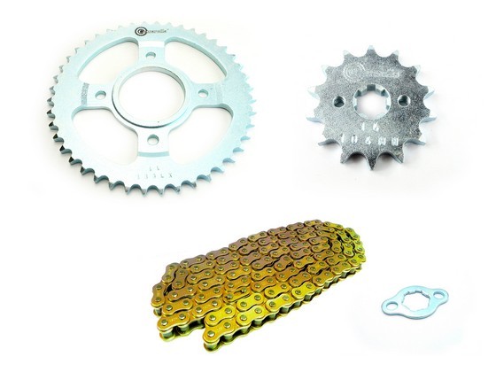 KIT CAJA CADENA - NXG 100 4 HUECOS (PT44C-PD14C-428-H-120-C) DORADA CASSARELLA