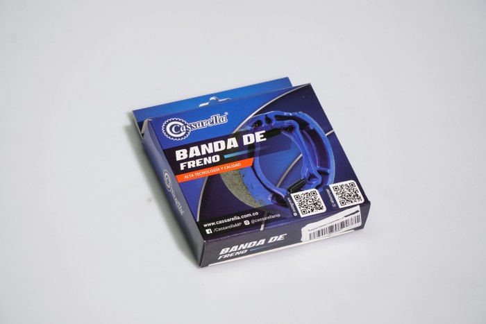 BANDA FRENO CASSARELLA TRAS.FZ16/YBR125SS/SZ160-R/SZ150R/XTZ125/YD110/DR150/LIBERO125/AEROX155