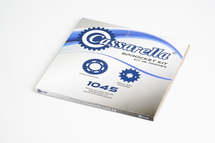 KIT PIÑONES - XCD 125 4 HUECOS (PT42C-PD14C PASO 428) CASSARELLA