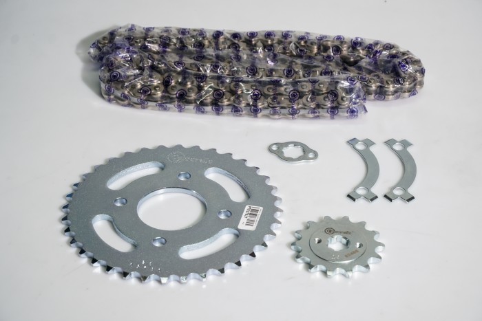 KIT CAJA CADENA - PULSAR 220 4 HUECOS (PT36C-PD14C-520-H-110-C) NIQUELADA CASSARELLA