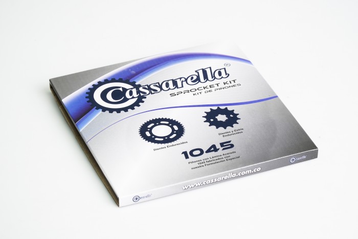 KIT PIÑONES - CBF 125 4 HUECOS (PT43C-PD14C PASO 420) CASSARELLA