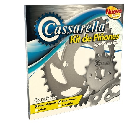 KIT PIÑONES - YBR 125 4 HUECOS (PT47C-PD14C- 428) CASSARELLA