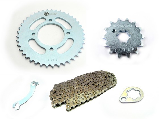 KIT CAJA CADENA - CRIPTON 115 4 HUECOS (PT41C-PD14C-428-H-110-C) NIQUELADA CASSARELLA