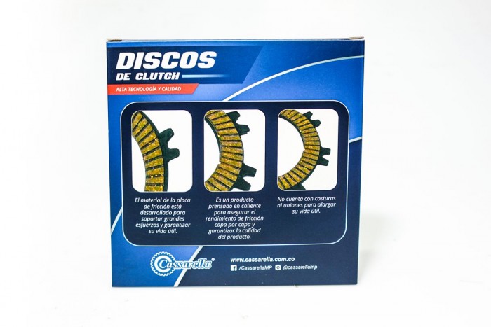 DISCOS CLUTCH CASSARELLA DISCOVER 150 ST JUEGO*5 (165-JAP)