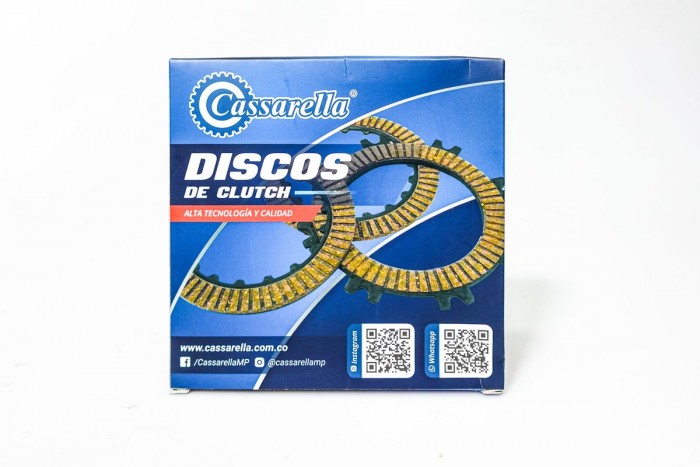 DISCOS CLUTCH CASSARELLA AX100|AK100S 2004-2008 JUEGO*5 (165-JAP)