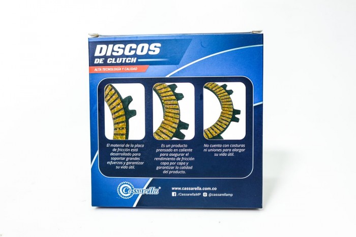 DISCOS CLUTCH CASSARELLA AX100|AK100S 2004-2008 JUEGO*5 (165-JAP)