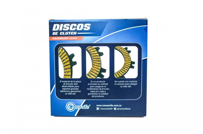 DISCOS CLUTCH CASSARELLA AX4|HAYATE EVOLUTION|BEST125|VIVAX JUEGO*4 (165-JAP)