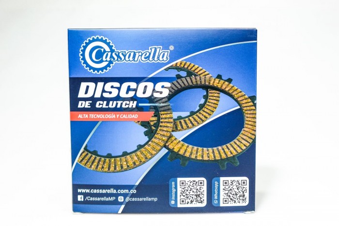 DISCOS CLUTCH CASSARELLA GN125H-NOVA|GS125|GSX125|GIXXER150|GSR150 JUEGO*5 (165-JAP)