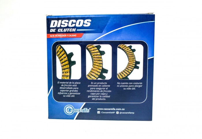 DISCOS CLUTCH CASSARELLA GN125H-NOVA|GS125|GSX125|GIXXER150|GSR150 JUEGO*5 (165-JAP)