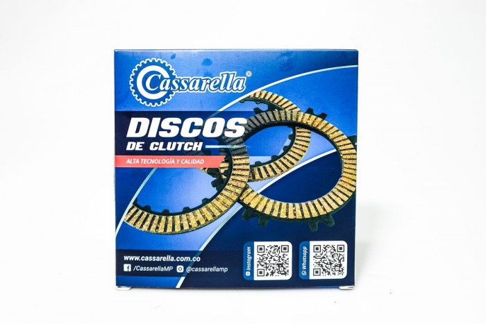 DISCOS CLUTCH CASSARELLA APACHE RTR 160|RTR 180|RTR160 4V|RAIDER  JUEGO*5 (165-JAP)
