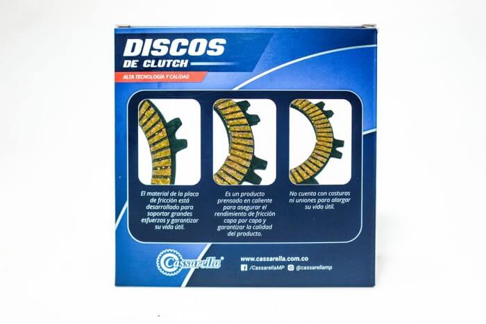 DISCOS CLUTCH CASSARELLA FZ16|FZ2.0|SZR|SZRR|FZN150D|FZ3.0 JUEGO*4 (165-JAP)