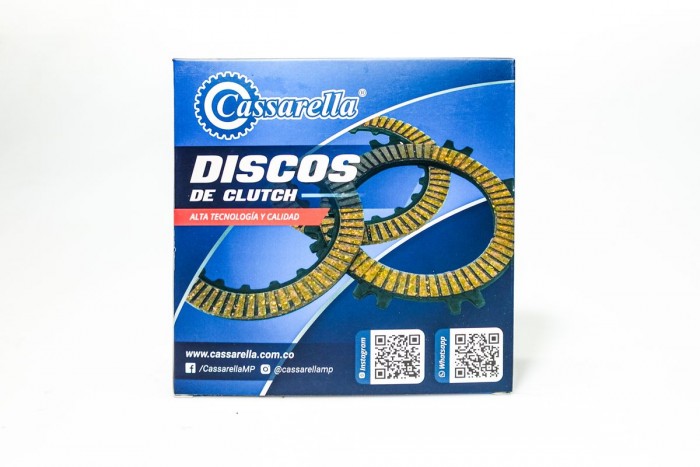 DISCOS CLUTCH CASSARELLA FZ250|FZN250-A|XTZ25 JUEGO*6(165-JAP)