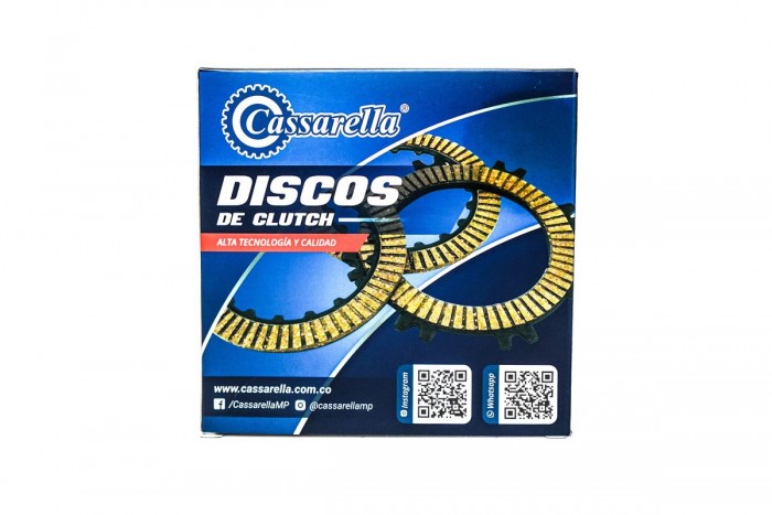 DISCOS CLUTCH CASSARELLA AKT125 FLEX MOD. 2009 JUEGO*4 (165-JAP)