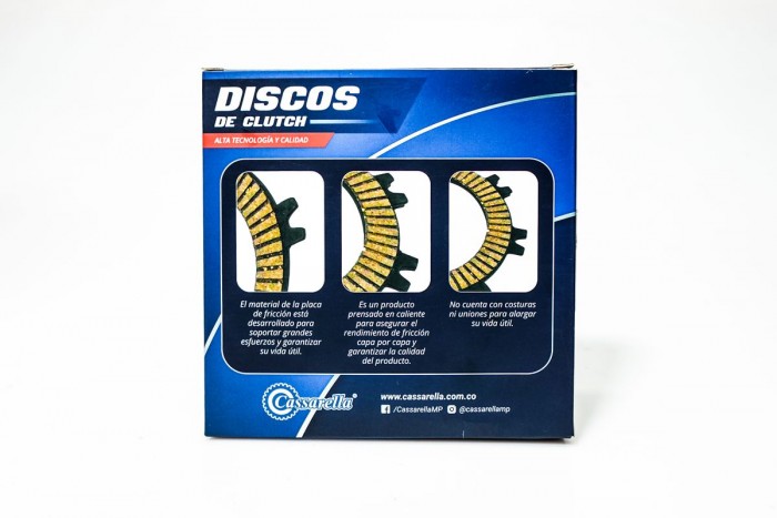 DISCOS CLUTCH CASSARELLA AKT125 FLEX MOD. 2009 JUEGO*4 (165-JAP)