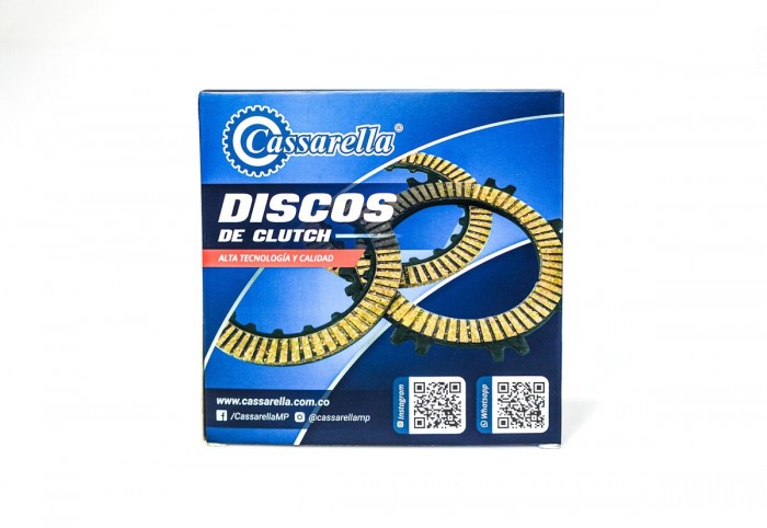 DISCOS CLUTCH CASSARELLA AKT18 TTR|180TTX|CR5 180|AKT200|AKT180/200-3W|CG260|AKT200TTR|AKT200LX CR5|AKT200TTX |AKT TT200 DS EIII|TTR200EIII|AKT200 CR3 EIII JUEGO*6(165-JAP)