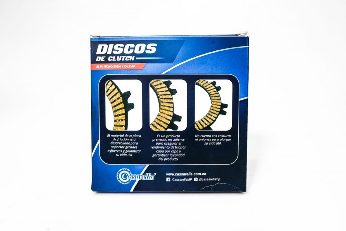 DISCOS CLUTCH CASSARELLA AKT18 TTR|180TTX|CR5 180|AKT200|AKT180/200-3W|CG260|AKT200TTR|AKT200LX CR5|AKT200TTX |AKT TT200 DS EIII|TTR200EIII|AKT200 CR3 EIII JUEGO*6(165-JAP)