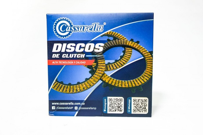 DISCOS CLUTCH CASSARELLA ECO 100 DELUX|SPLENDOR NXG|ECO 100|SPLENDOR ISMART110 JUEGO*4 (165-JAP)