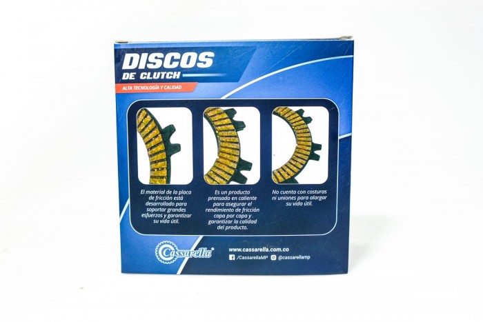 DISCOS CLUTCH CASSARELLA CB110|CB110 DLX|CB125E-POWER SPORT|E-STORM|CB125F|DREAM NEO JUEGO*4 (165-JAP)