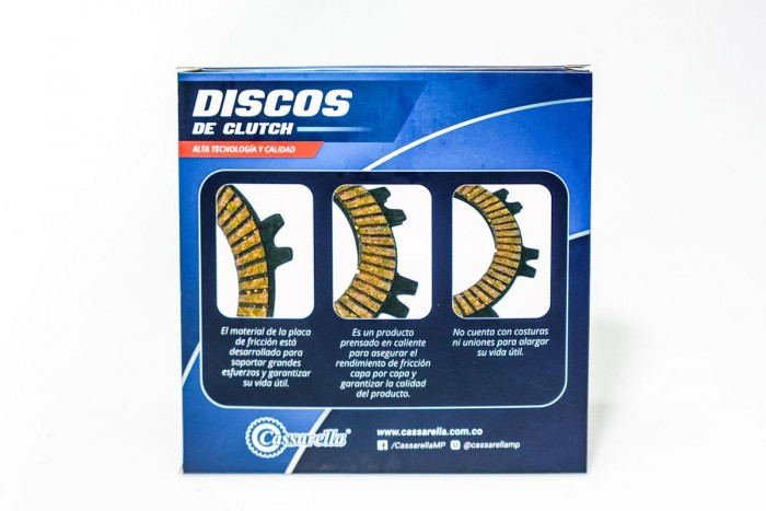 DISCOS CLUTCH CASSARELLA HERO HUNK160|X-PULSE200|HUNK190|HUNK160 FI ST JUEGO *5(165-JAP)
