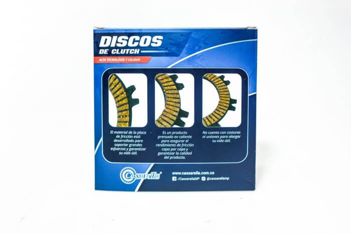 DISCOS CLUTCH CASSARELLA CB 190R|XR190L|XBLADE|CB160F ES JUEGO*5 (165-JAP)