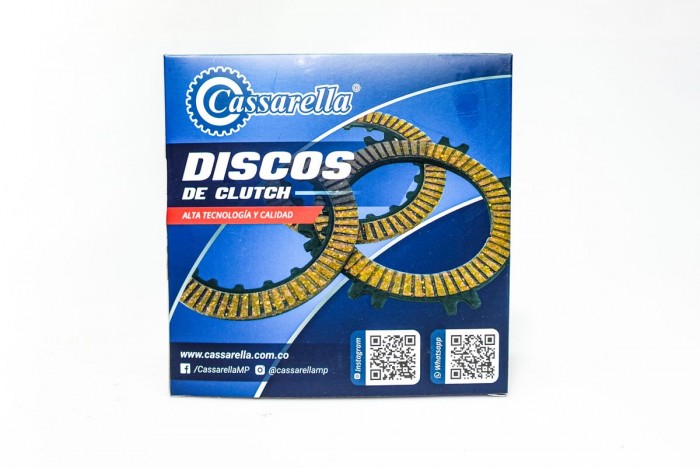 DISCOS CLUTCH CASSARELLA BOXER CT100|BOXER BM 100 CLASSIC|PLATINO110 COMFORTE DRL|PLATINO110 COMFORTEC|XCD|PLATINO125|DISCOVER 100|DISCOVER125 THIN|DISCOVER125ST JUEGO*5 (165-JAP)