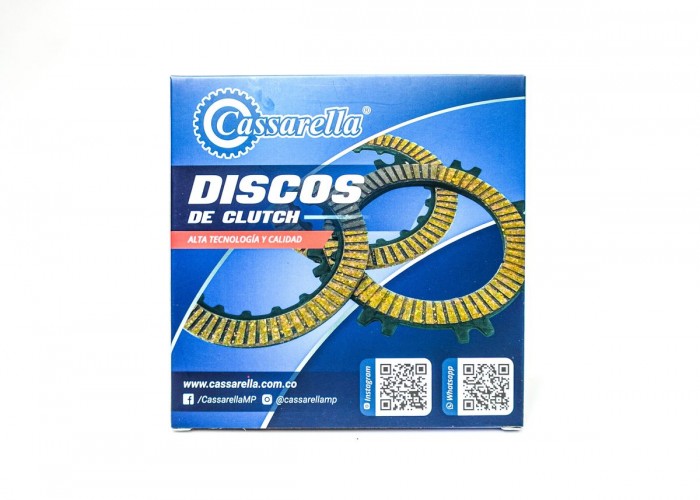 DISCOS CLUTCH CASSARELLA BAJAJ BOXER BM150 X JUEGO*5 (165-JAP)