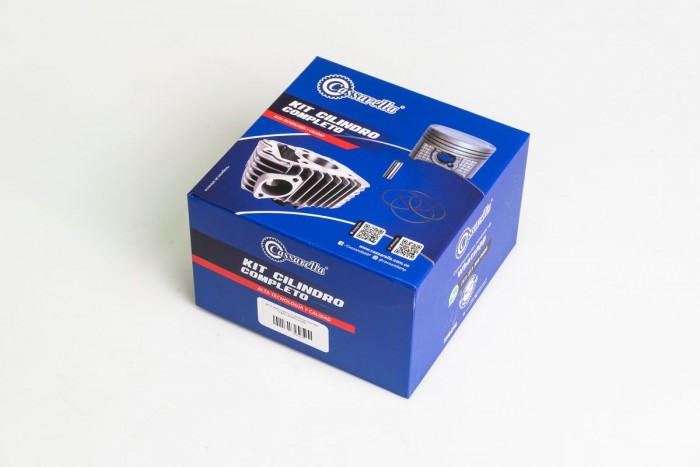 KIT CILINDRO COMPLETO CON PISTON CASSARELLA TVS NTORQ 53.5MM GRIS (490C)