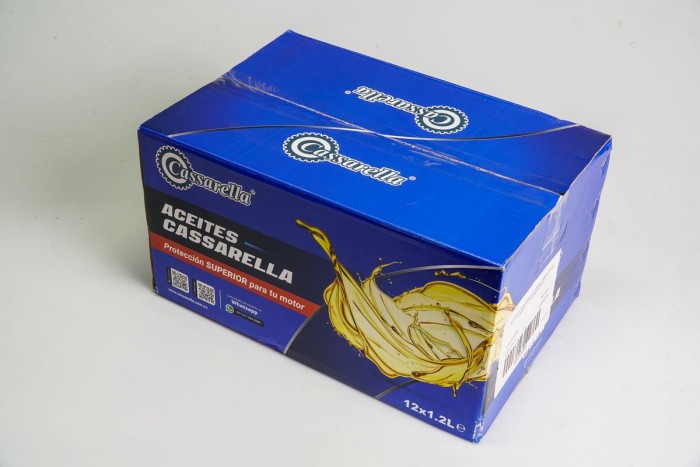 ACEITE CASSARELLA 5W40 FULL SINTETICO 4T JASO MA2 CAJA X 12 1.2 LITROS(001)