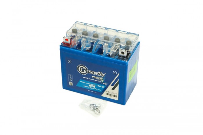 BATERIA CASSARELLA GEL 12N7-BS AKT: AK125EVO , AK150EVO , AK125NE , AK150NE; SUZUKI GN - GS 125- GSX 150; VICTORY NITRO 125 (405)