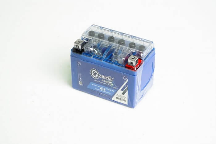 BATERIA CASSARELLA GEL YTX4L-BS SUZUKI: BEST 125 HONDA: CB 110, CBF125 EII, NXR 125 KAWASAKI: KLX110CGF/DGF, MAGIC II, ZX130 BAJAJ: PLATINO 110, PLATINO 110 DRL, PLATINO 125 DRL HERO: SPLENDOR (405)