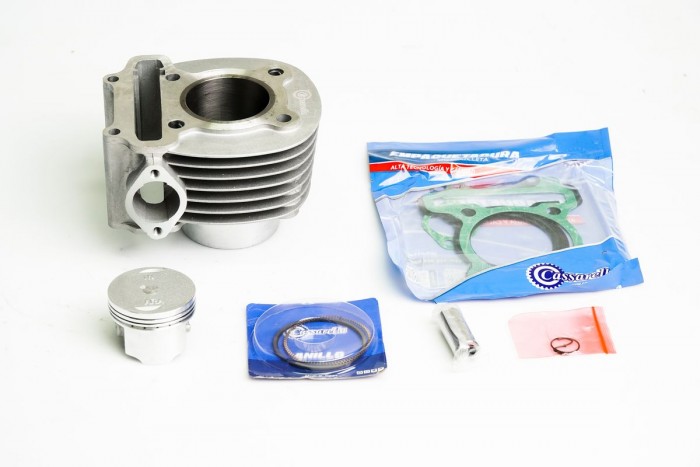 KIT CILINDRO COMPLETO CON PISTON CASSARELLA AKT125DYN PRO+ 52.4MM (490C)