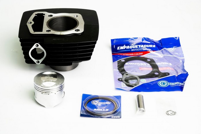 KIT CILINDRO COMPLETO CON PISTON CASSARELLA AK200TTR 63MM (490C)