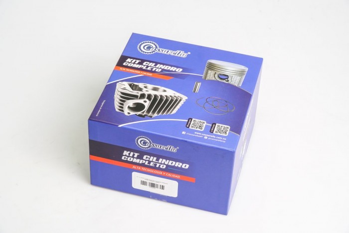 KIT CILINDRO COMPLETO CON PISTON CASSARELLA RE 4S|RE205D BULON 17MM PISTON 61MM PLATA